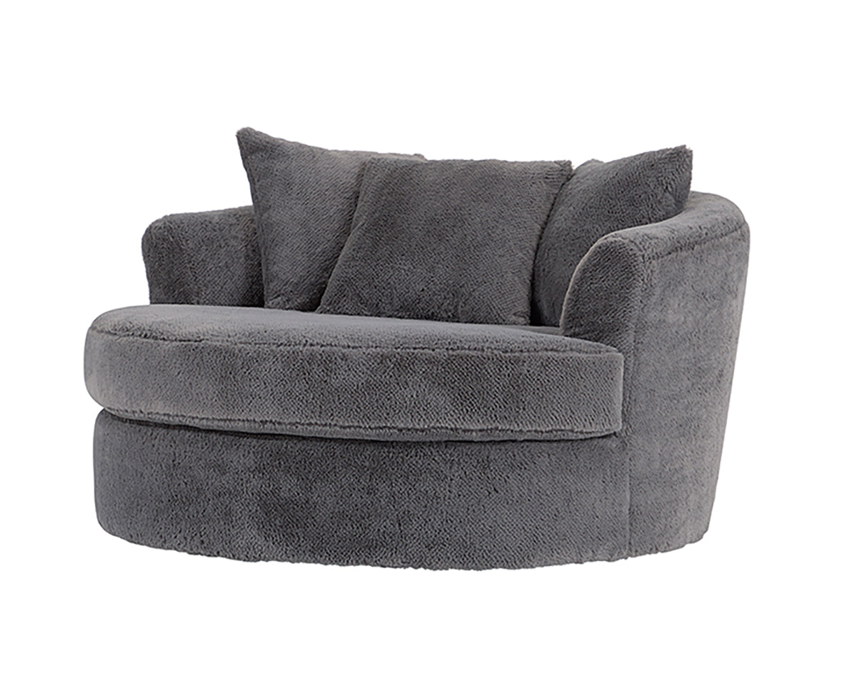 Winter Shark Swivel Barrel Chair