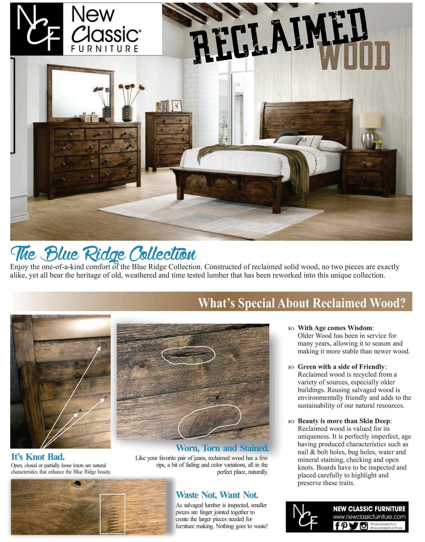Blue Ridge Reclaimed Solid Wood Bedroom Set