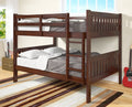 Dark Cappuccino Full over Full Bunkbed