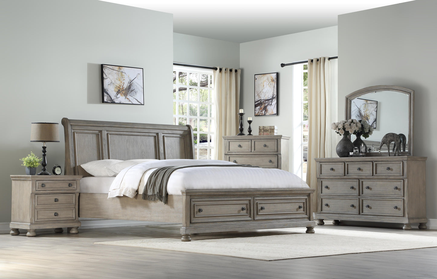 Ashcott Gray Storage Queen Bedroom Set