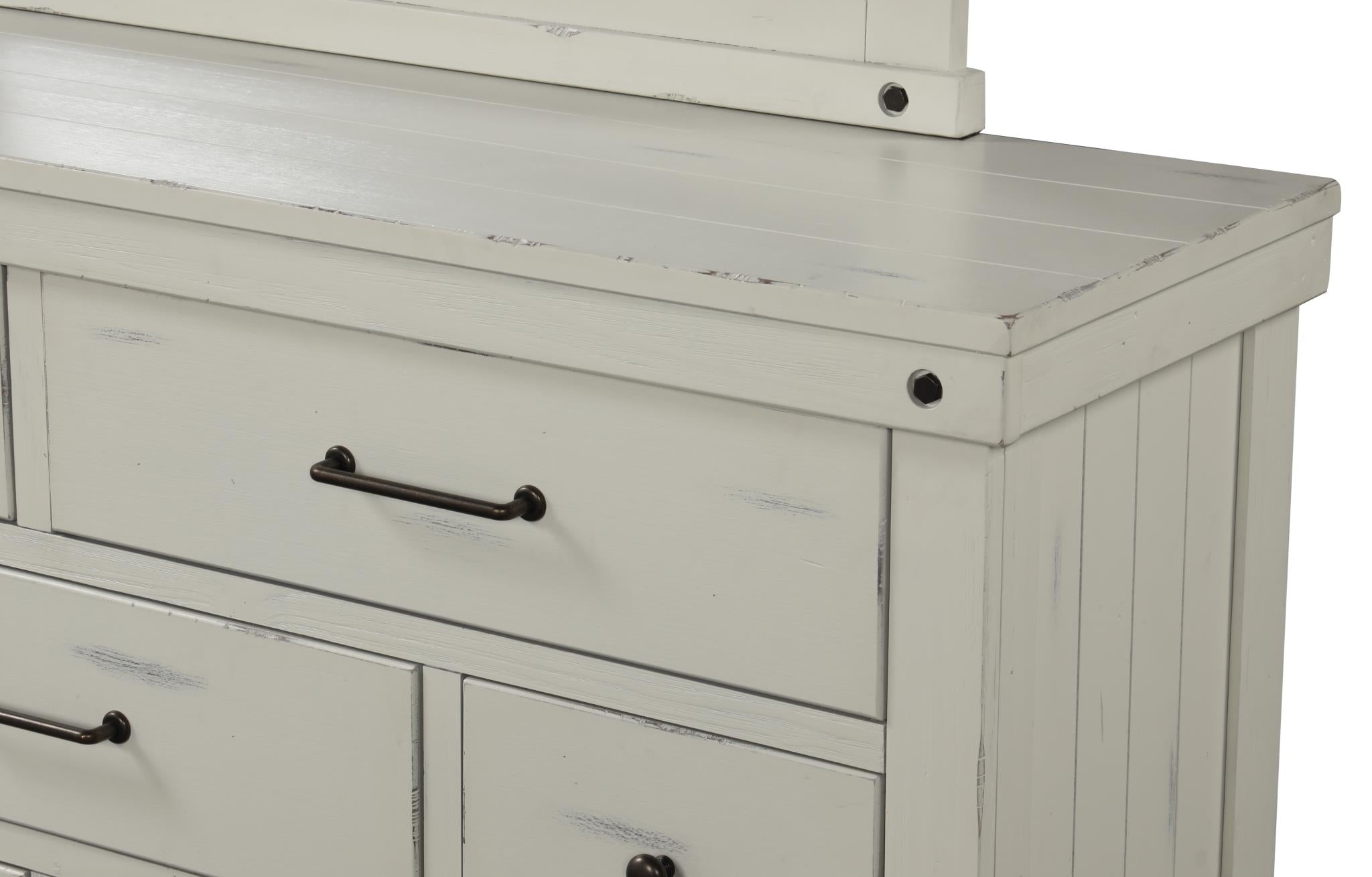 Closeout Spruce Creek Farmhouse White King Bedroom Set