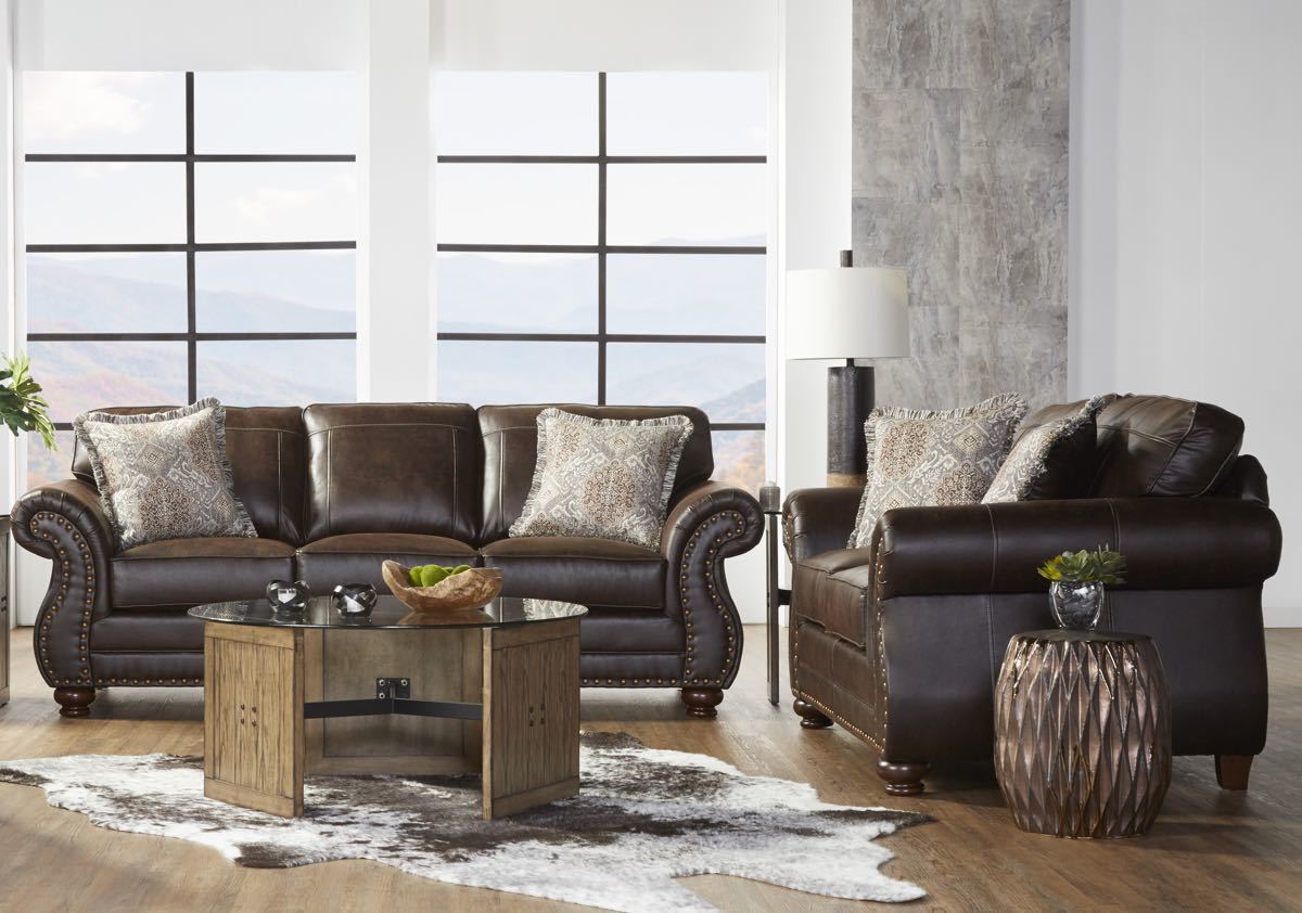 Ridgeline Brownie Sofa and Loveseat