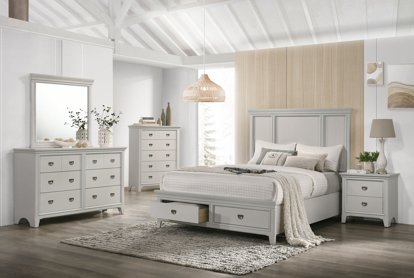 Meadow Gray Storage King Bedroom Set