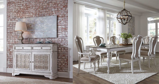 Antique White 8 Piece Dining Room Collection