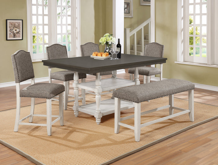 Clover Gray & White Counter Height Dining Set – My Furniture Place