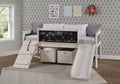 Lil' Artist Chalkboard Loft Bed with Toyboxes