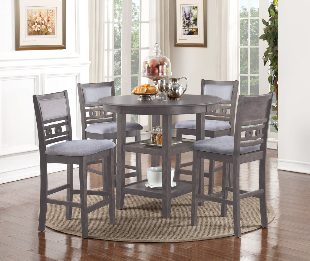 Gray Starburst Counter Dining Set
