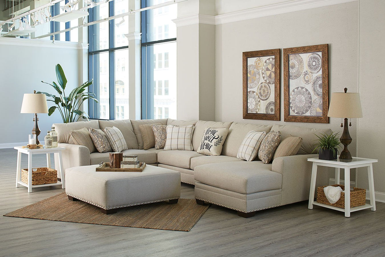 Home Sweet Home Farmhouse Chaise Sectional My Furniture Place