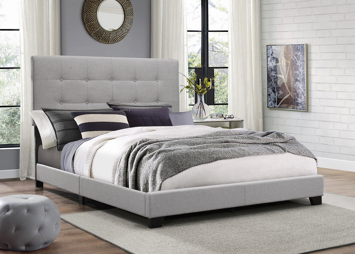 Florence Gray Platform Bed