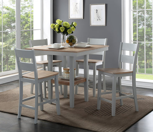 York Weathered Gray Counter Dinette – My Furniture Place