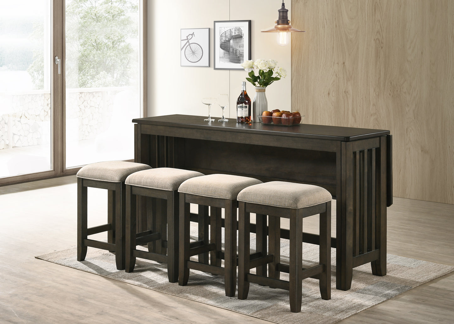 Espresso Drop Leaf Dining Set