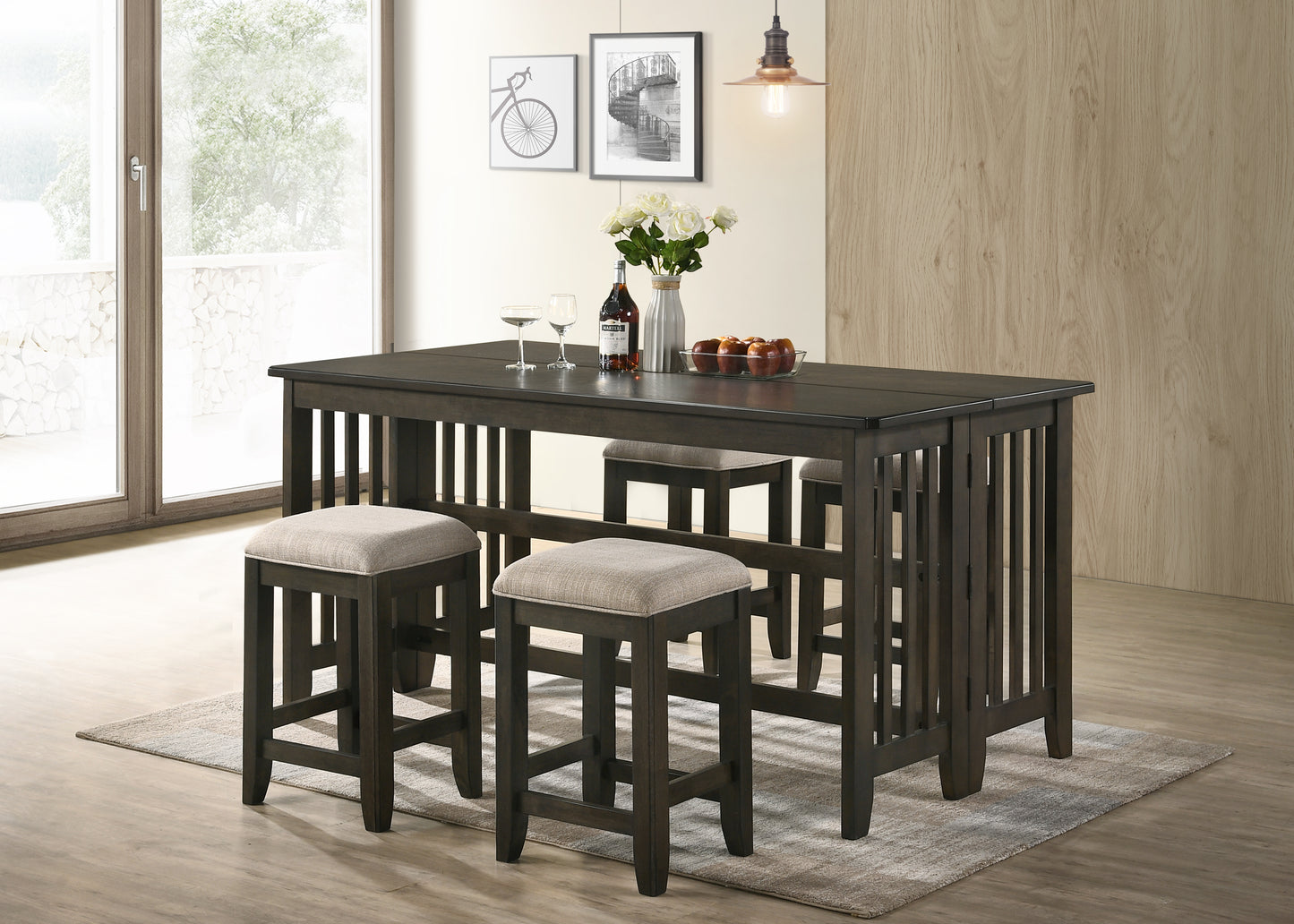 Espresso Drop Leaf Dining Set