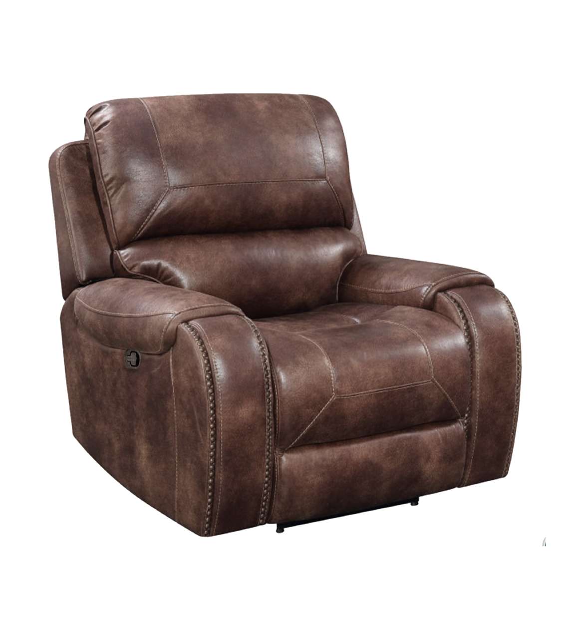 Avalanche Brown USB Reclining Sofa and Gliding Loveseat