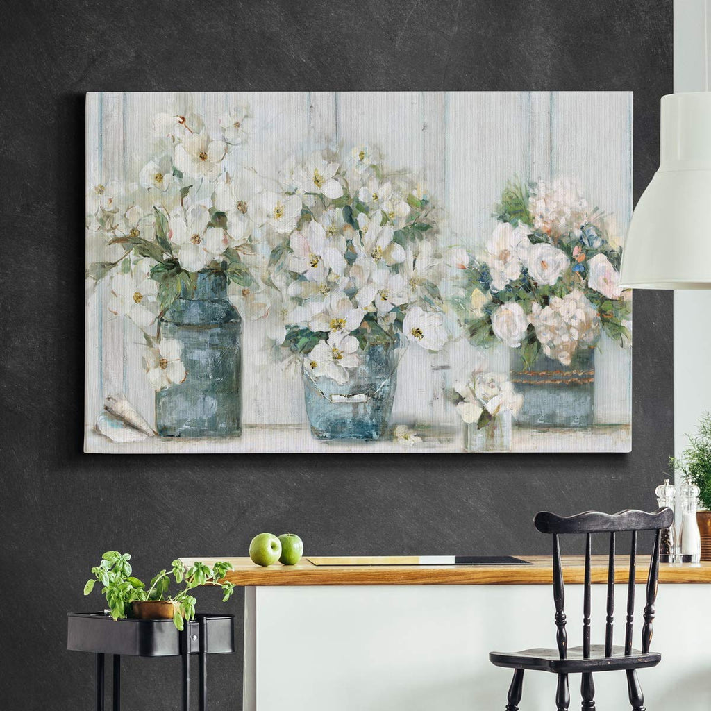 WEXFORD HOME Landscape Canvas Wall Art Abstract Floral Forest Modern Pictures Artwork Decoration for Living Room Kitchen Bathroom Office, Ready to Hang
