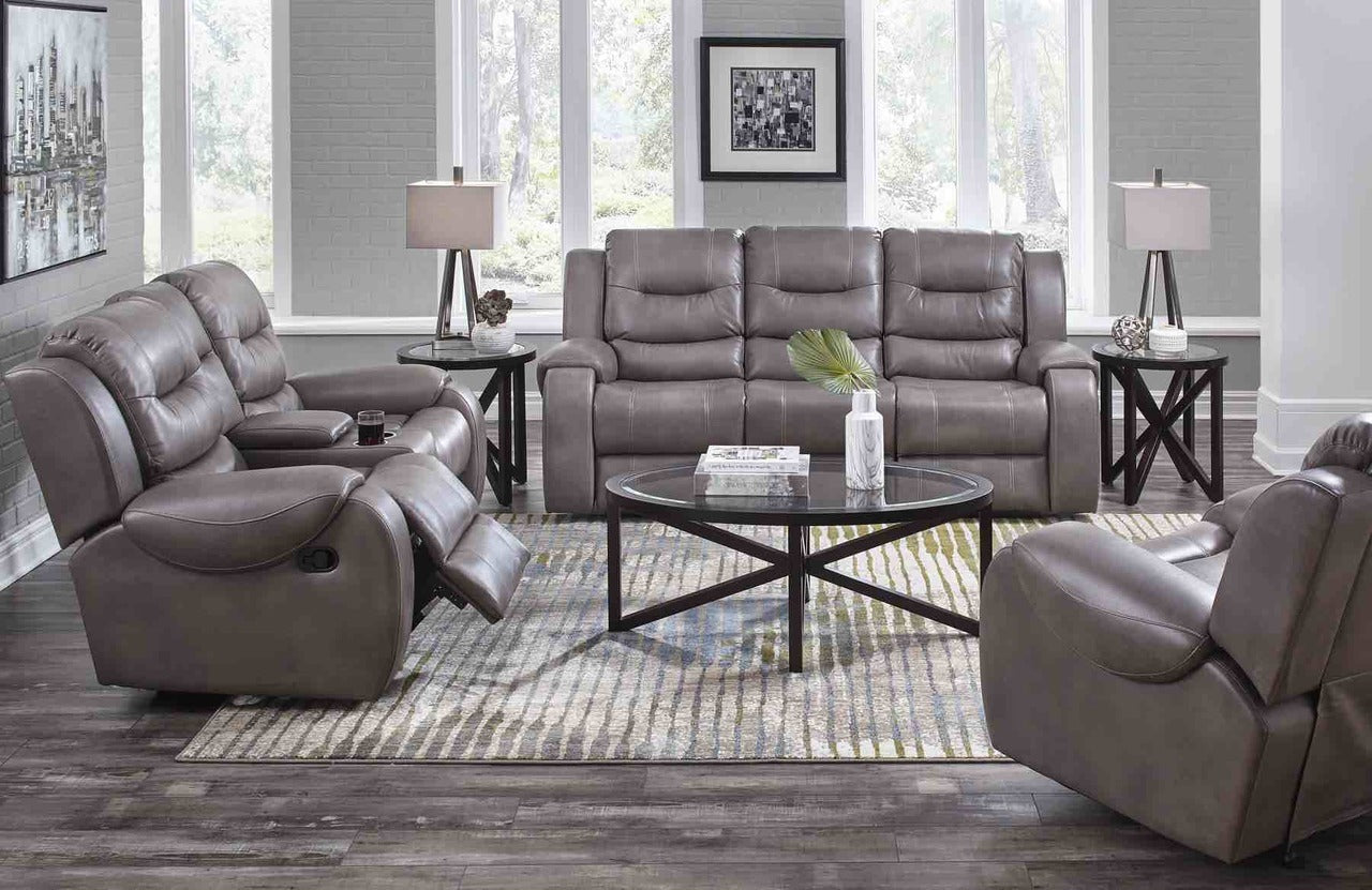 Jamestown Smoke Reclining Sofa and Loveseat