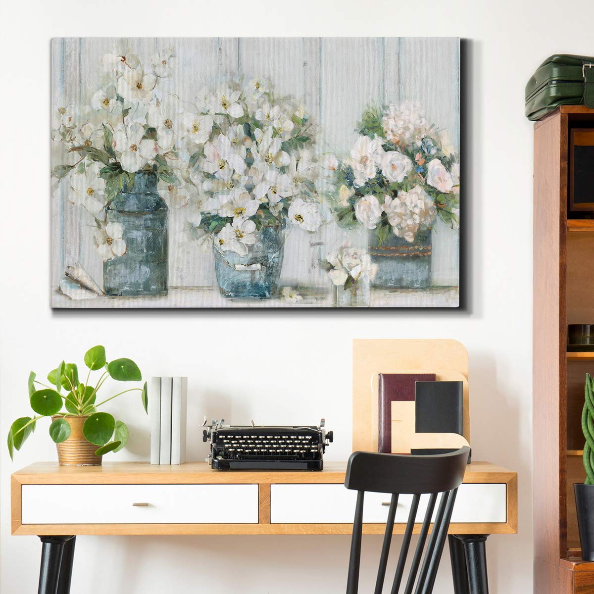 WEXFORD HOME Landscape Canvas Wall Art Abstract Floral Forest Modern Pictures Artwork Decoration for Living Room Kitchen Bathroom Office, Ready to Hang