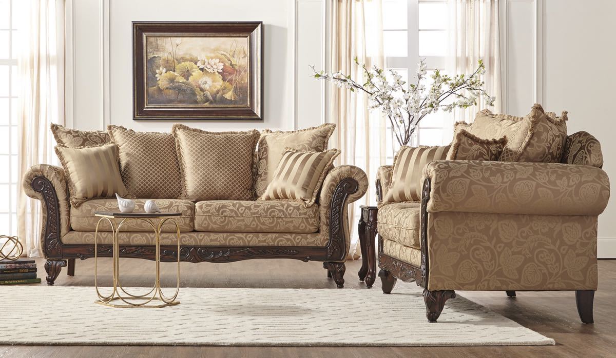 Momentum Khaki Sofa and Loveseat