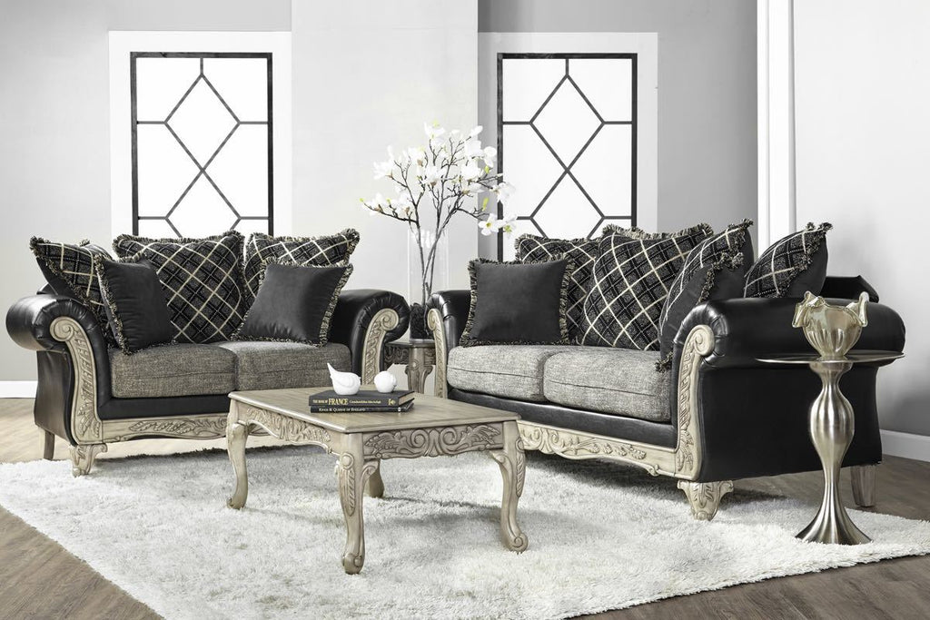San Marino Ebony Sofa and Loveseat