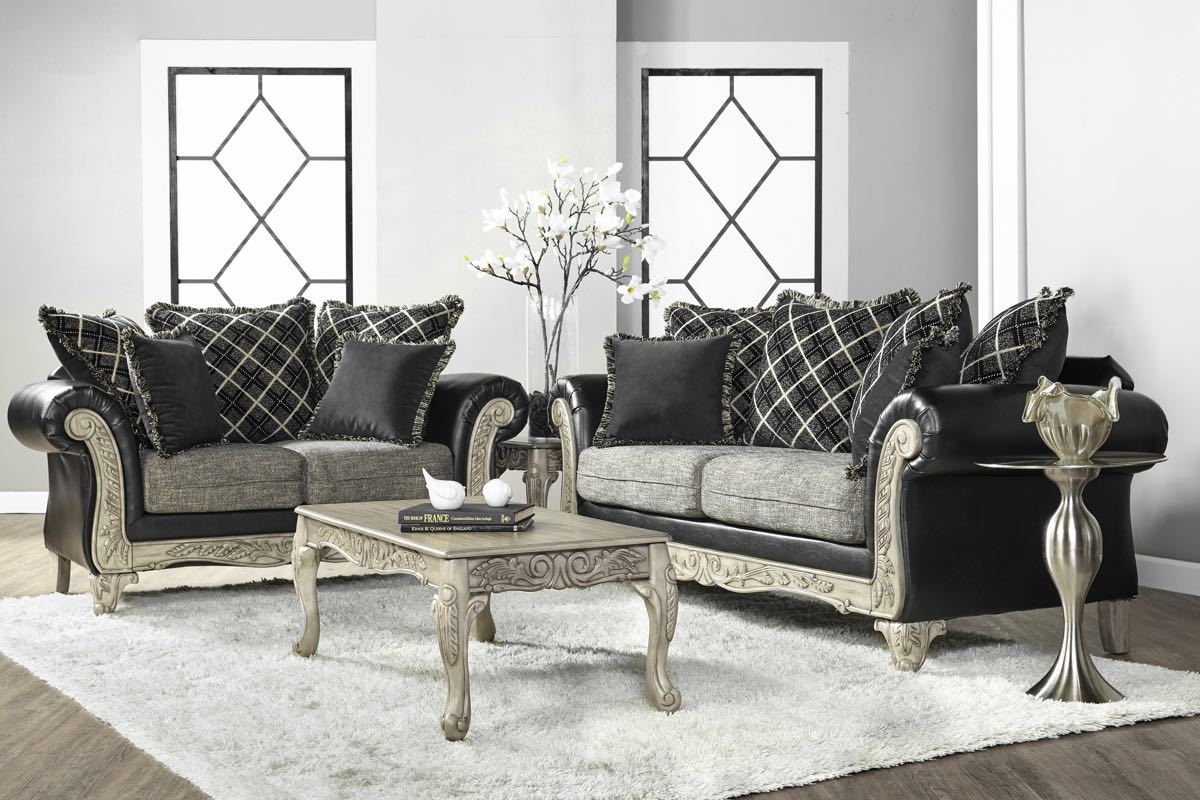 San Marino Ebony Sofa and Loveseat