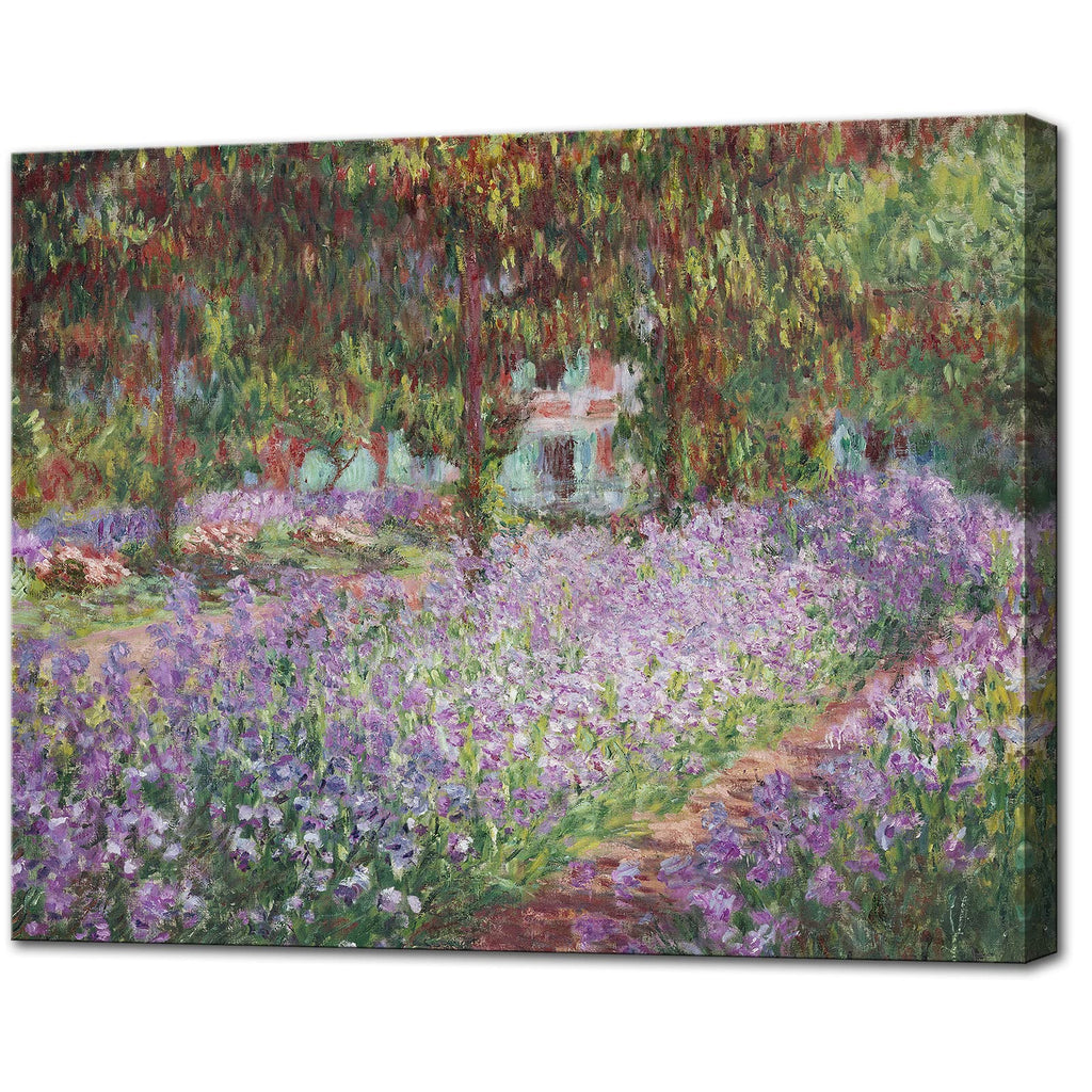 Irises in Monet's Garden, 1900 by Claude Monet - Large Canvas Art Wall Decor Painting Print Framed -24" x 36"