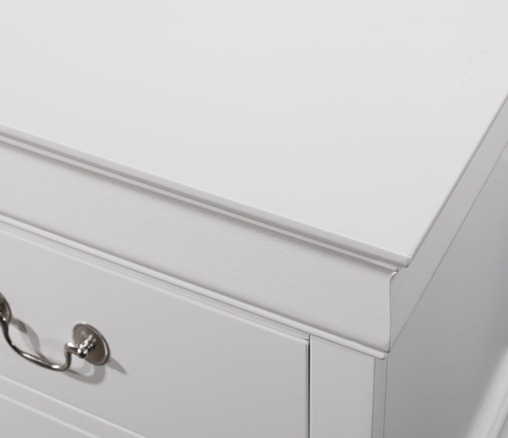 White Full Size Sleigh Bedroom Set