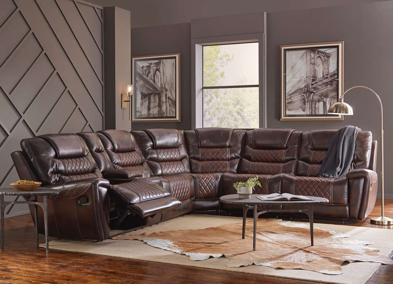 Diamondback Burnished Brown Sectional