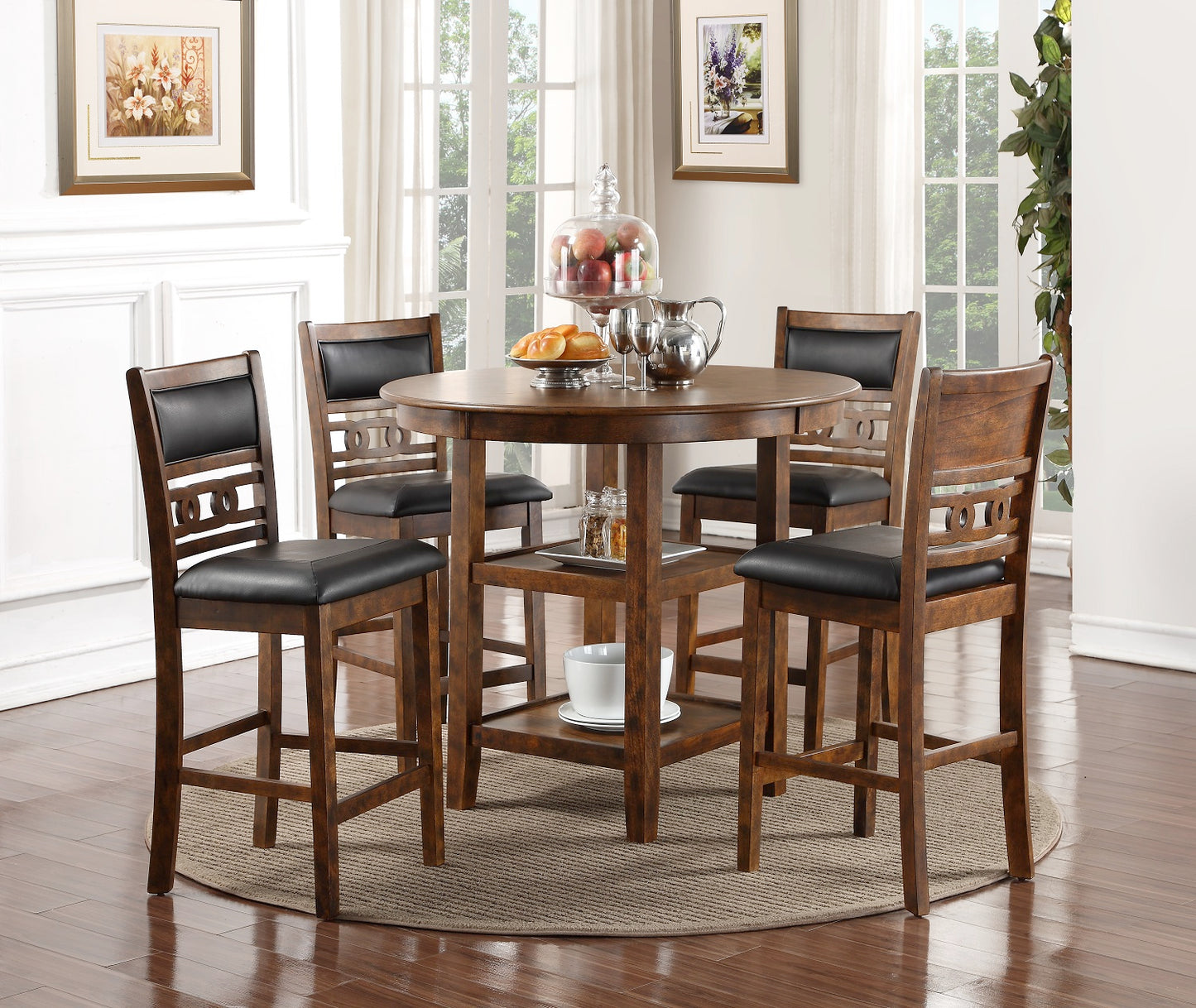 Brown Starburst Counter Dining Set