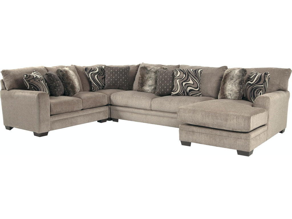 Pewter Luxury Sectional with Chaise