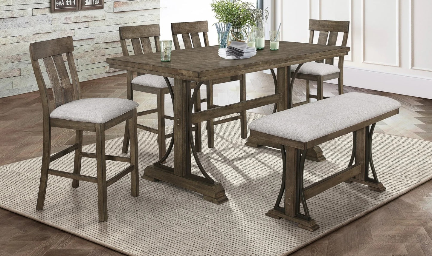 Quincy Butcher Block Counter Dining Set