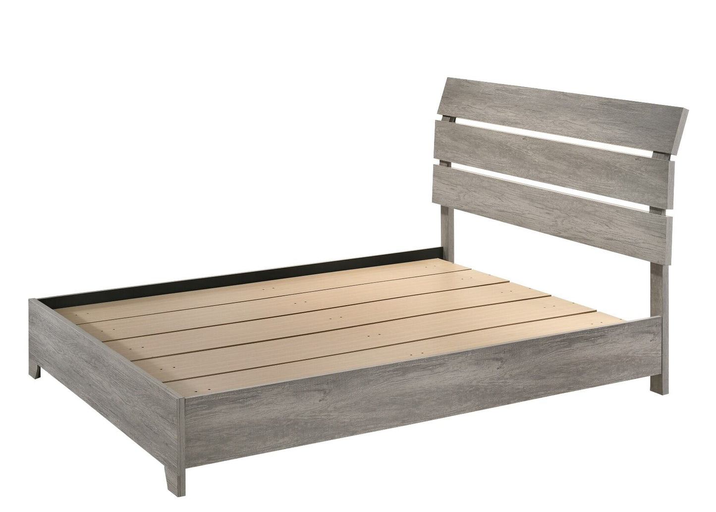 Tundra Gray Sleigh Platform Queen Bedroom Set