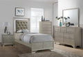 Backlit LED Champagne Twin Bedroom Set