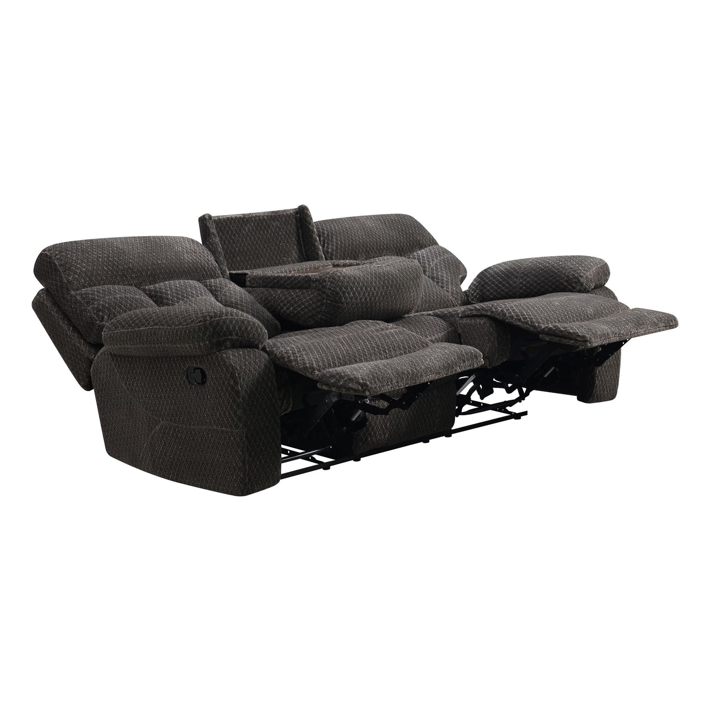 Charcoal and Graphite Reclining Sofa and Loveseat