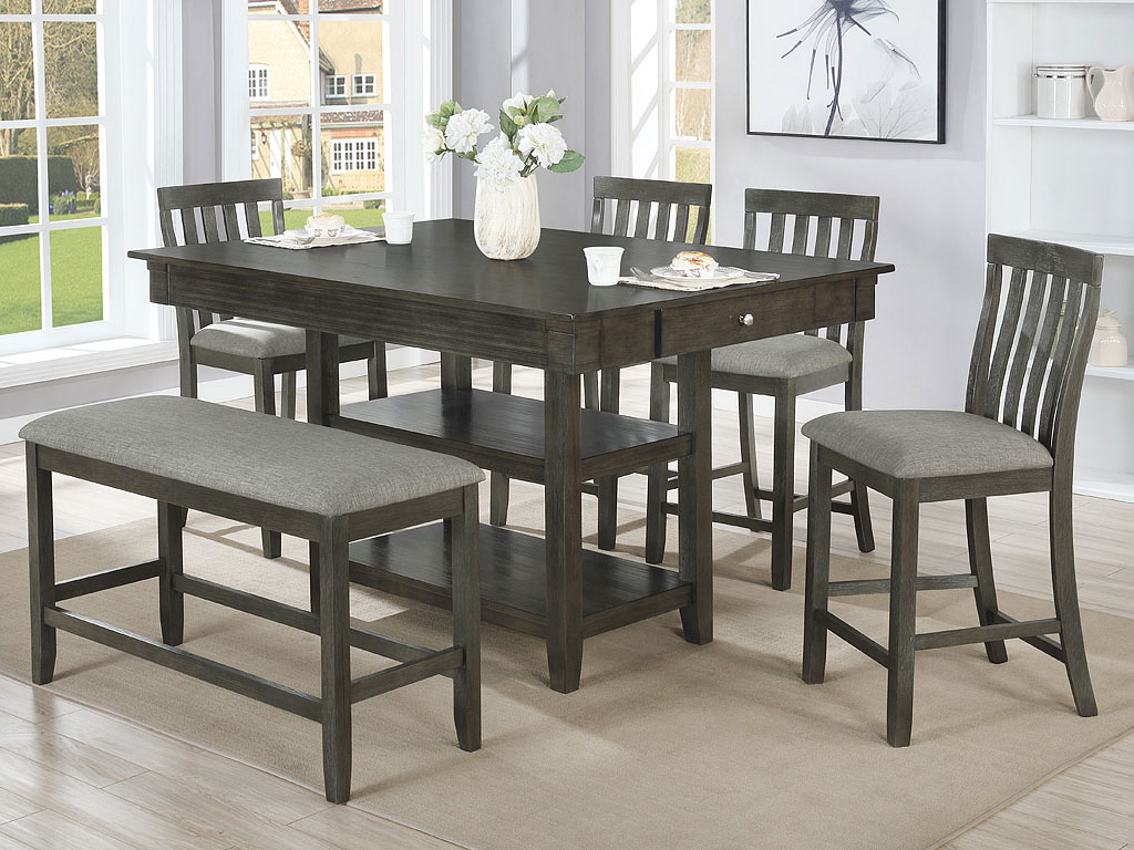 Country Gray Counter Dining Set