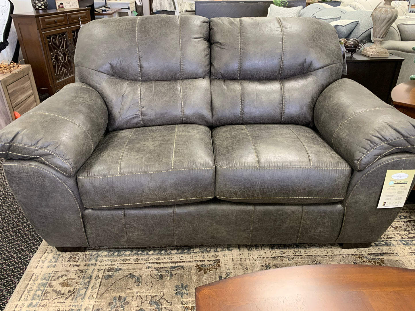 Grant Steel Gray Sofa and Loveseat